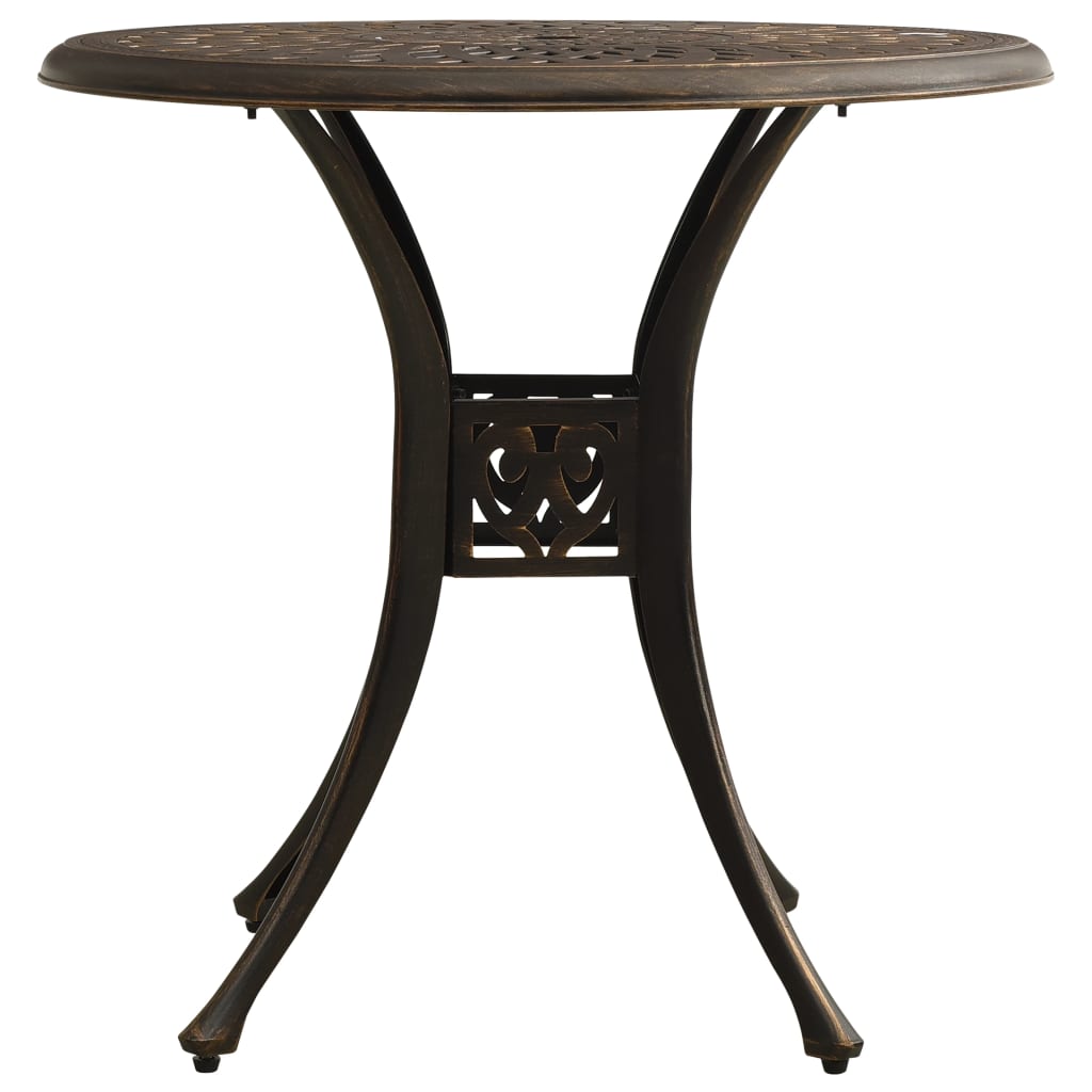 5-dijelni bistro set od lijevanog aluminija brončani