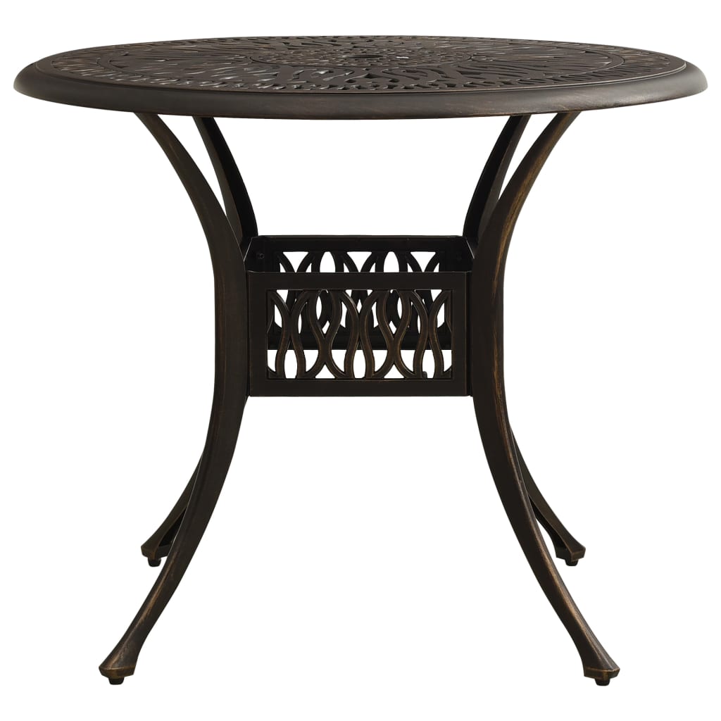 5-dijelni bistro set od lijevanog aluminija brončani