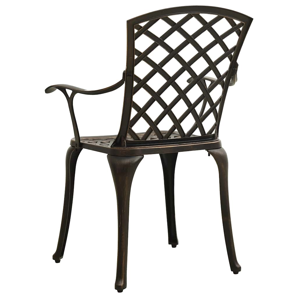 5-dijelni bistro set od lijevanog aluminija brončani