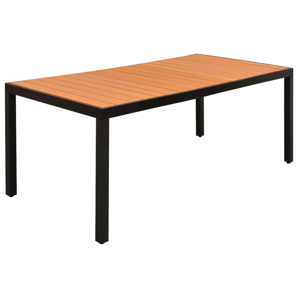 9-dijelni vrtni blagovaonski set crni