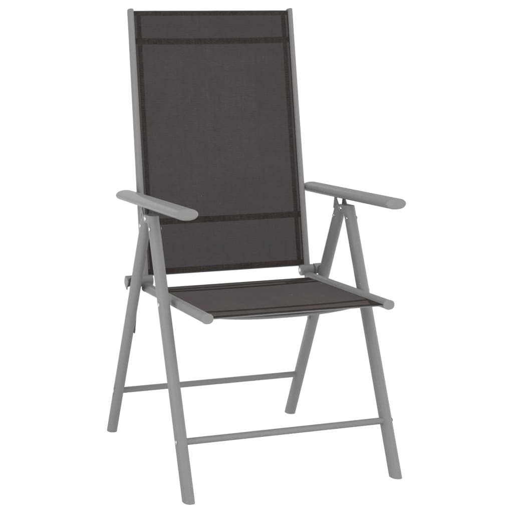3-dijelni bistro set od aluminija i tekstilena srebrni
