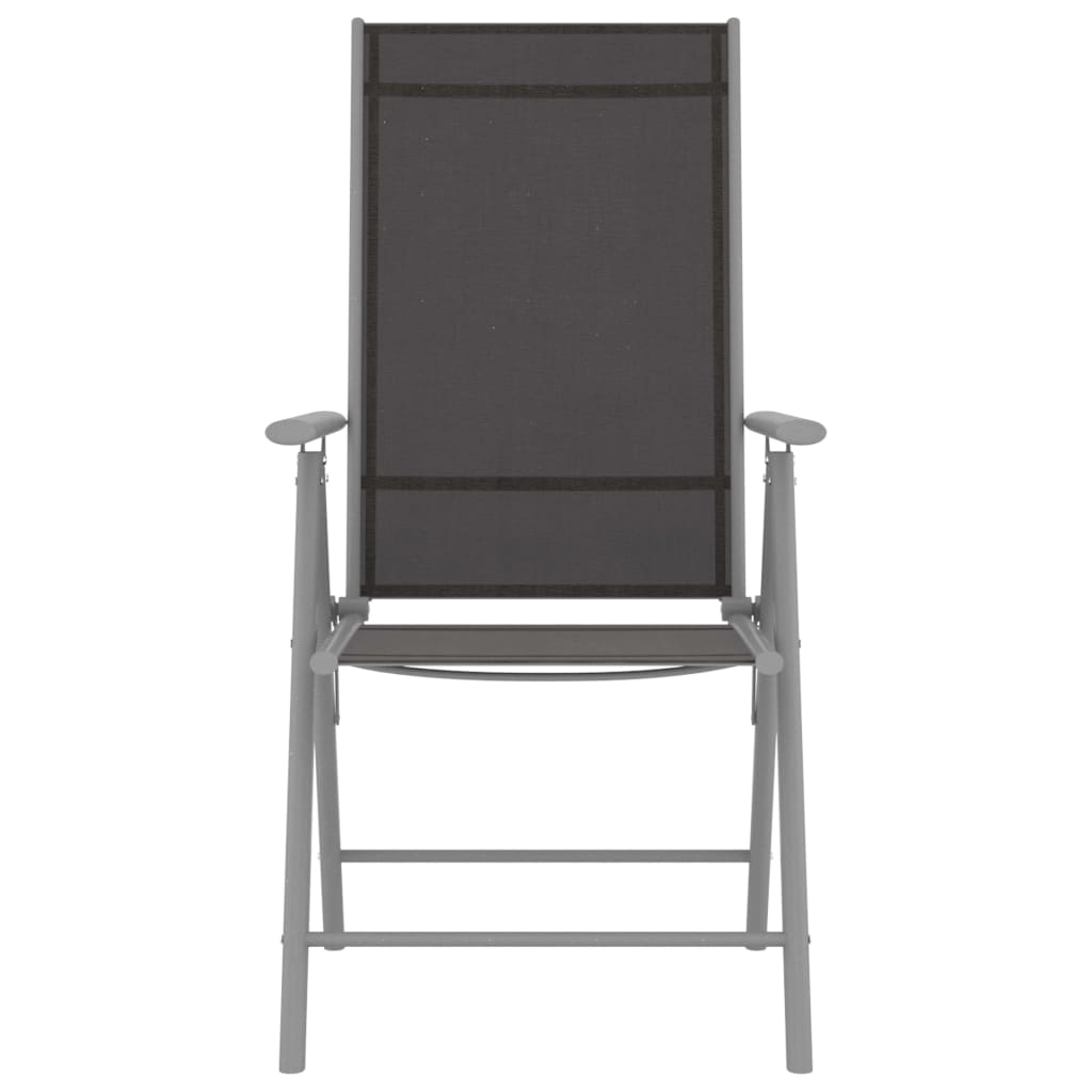 3-dijelni bistro set od aluminija i tekstilena srebrni