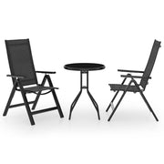3-dijelni bistro set crni i antracit