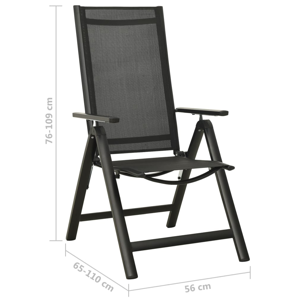 3-dijelni bistro set crni i antracit