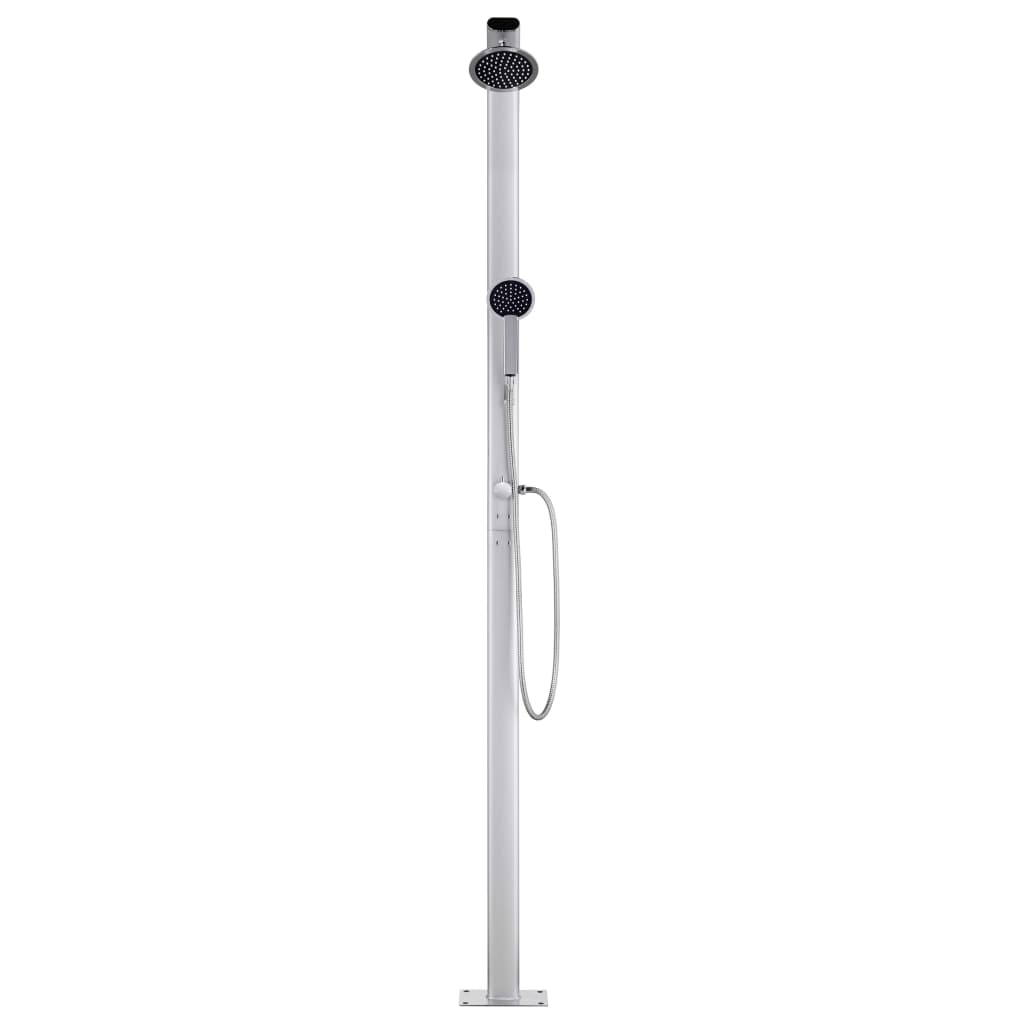 Vrtni tuš sa smeđom bazom 220 cm aluminijski