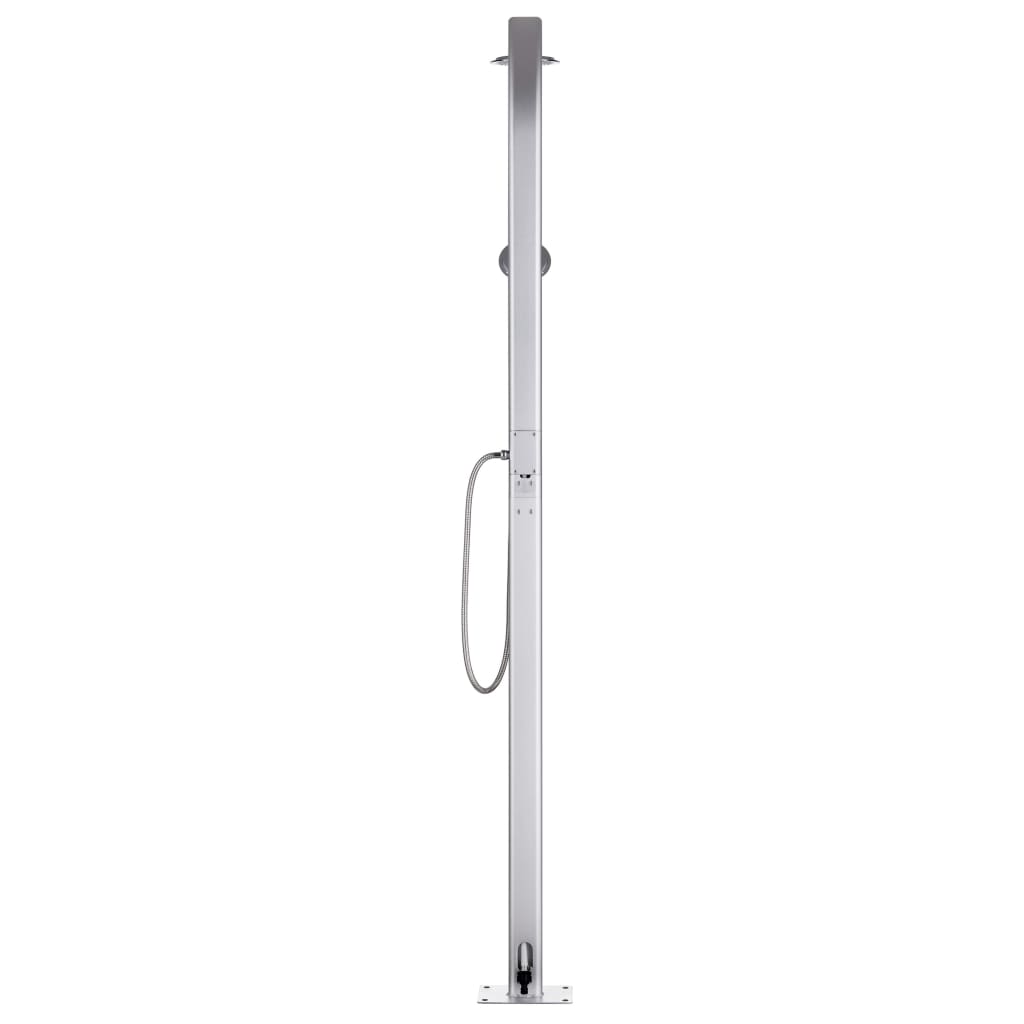 Vrtni tuš sa smeđom bazom 220 cm aluminijski