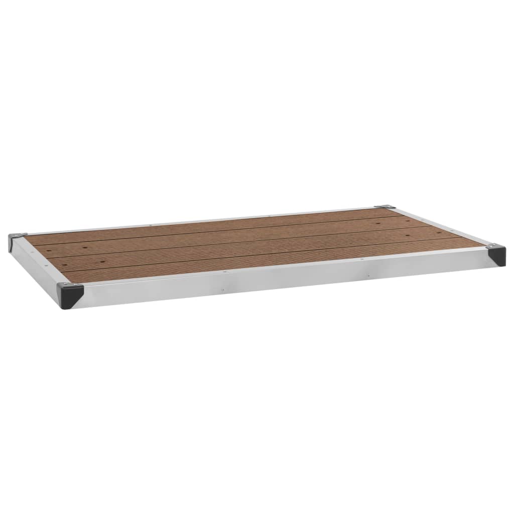 Vrtni tuš sa smeđom bazom 220 cm aluminijski