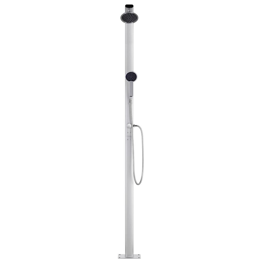 Vrtni tuš sa smeđom bazom 220 cm aluminijski