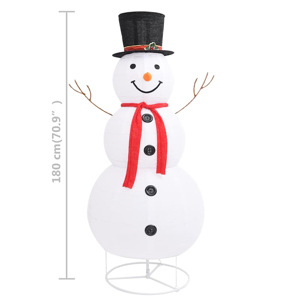 Ukrasna božićna figura snjegovića LED luksuzna tkanina 180 cm