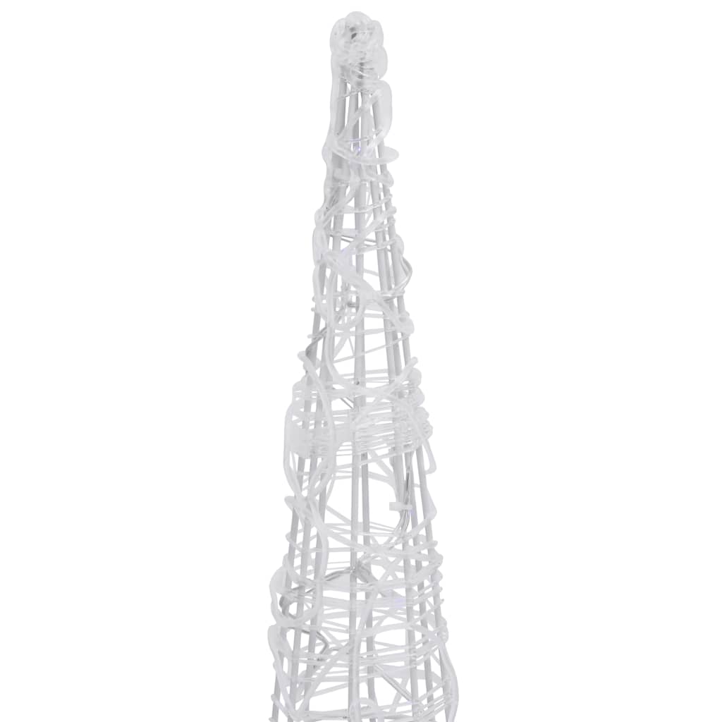 Akrilni ukrasni stožac s LED svjetlima plavi 120 cm