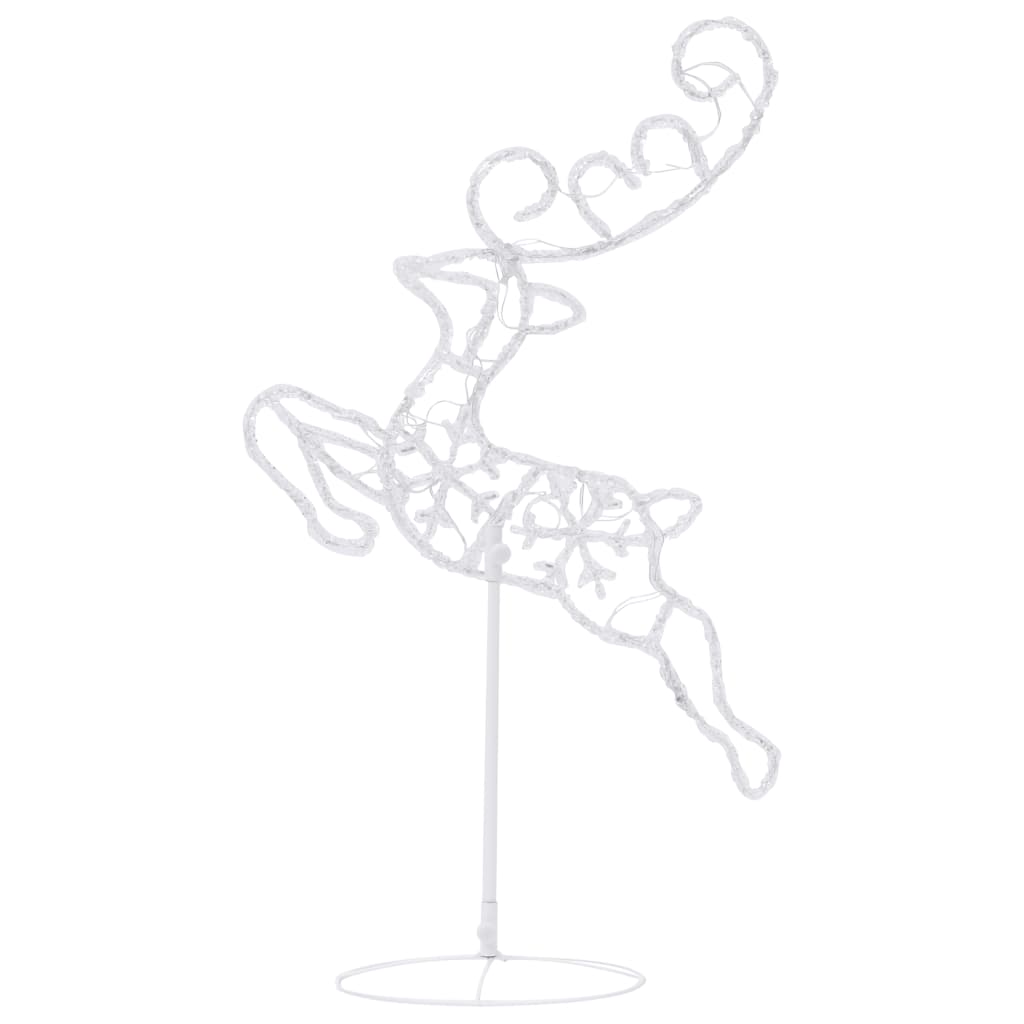 Akrilni božićni sob sa sanjkama 260 x 21 x 87 cm hladni bijeli
