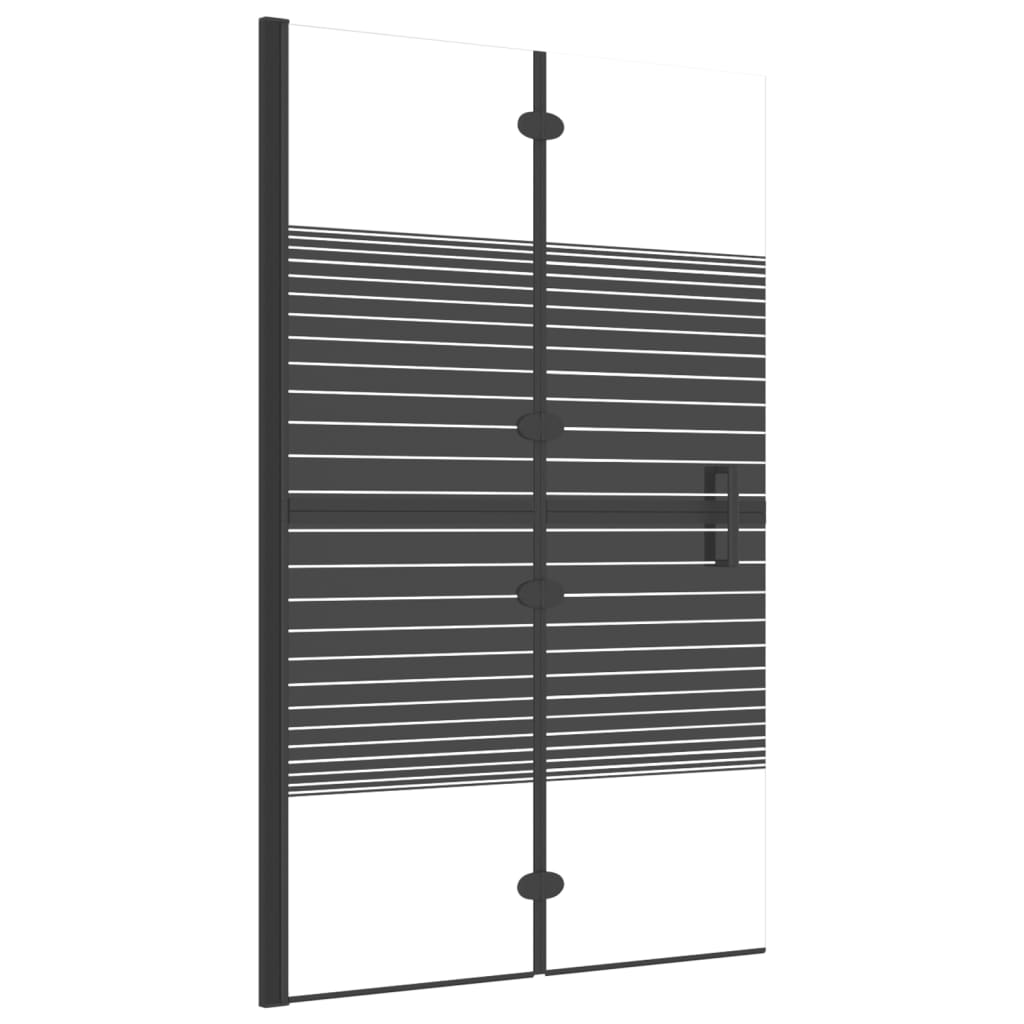 Sklopiva pregrada za tuš ESG 80 x 140 cm crna