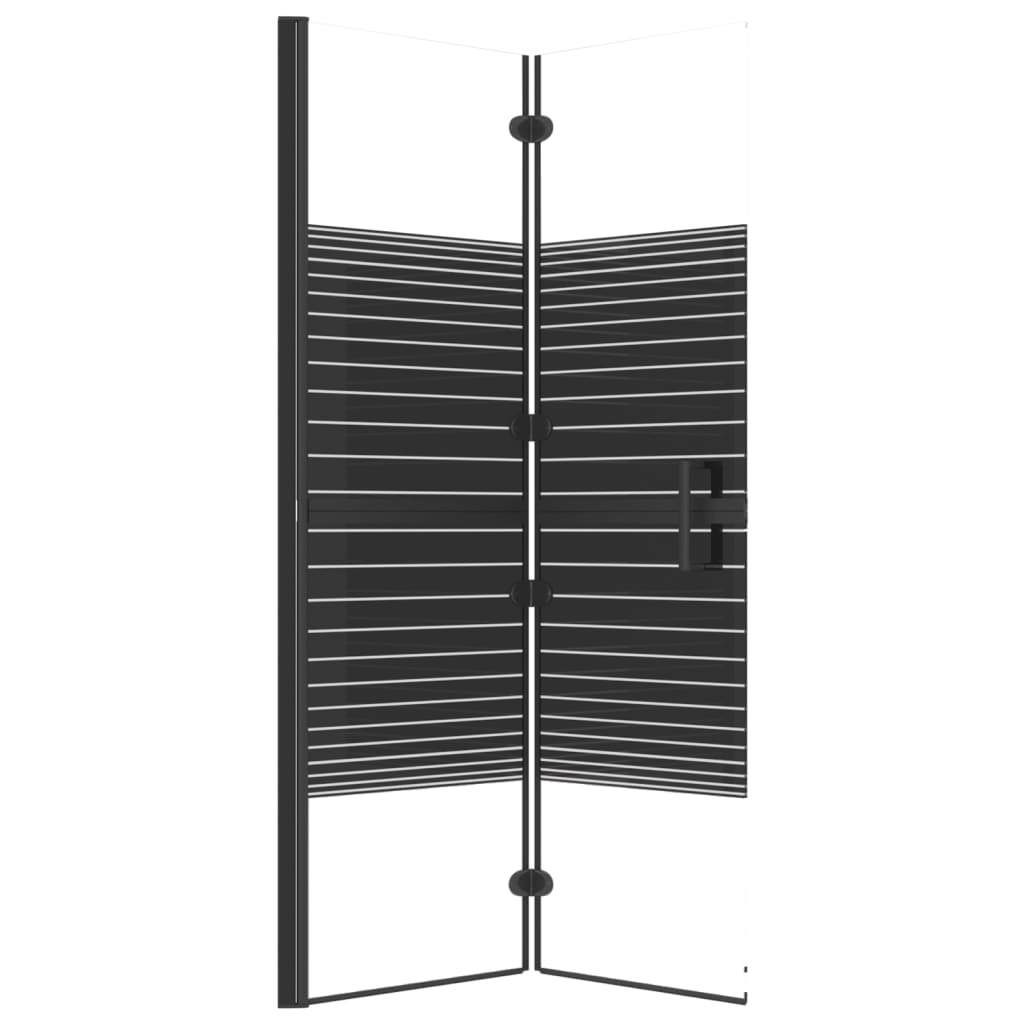 Sklopiva pregrada za tuš ESG 80 x 140 cm crna