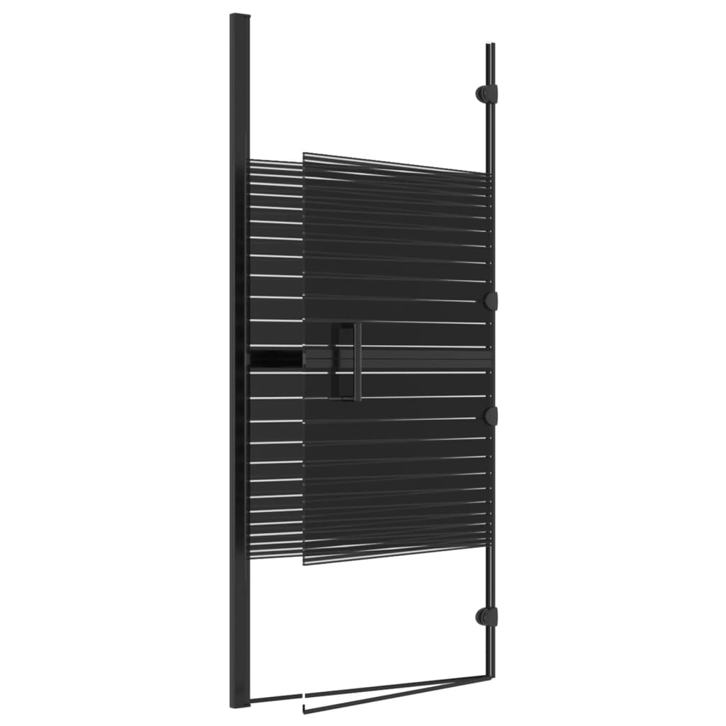 Sklopiva pregrada za tuš ESG 120 x 140 cm crna