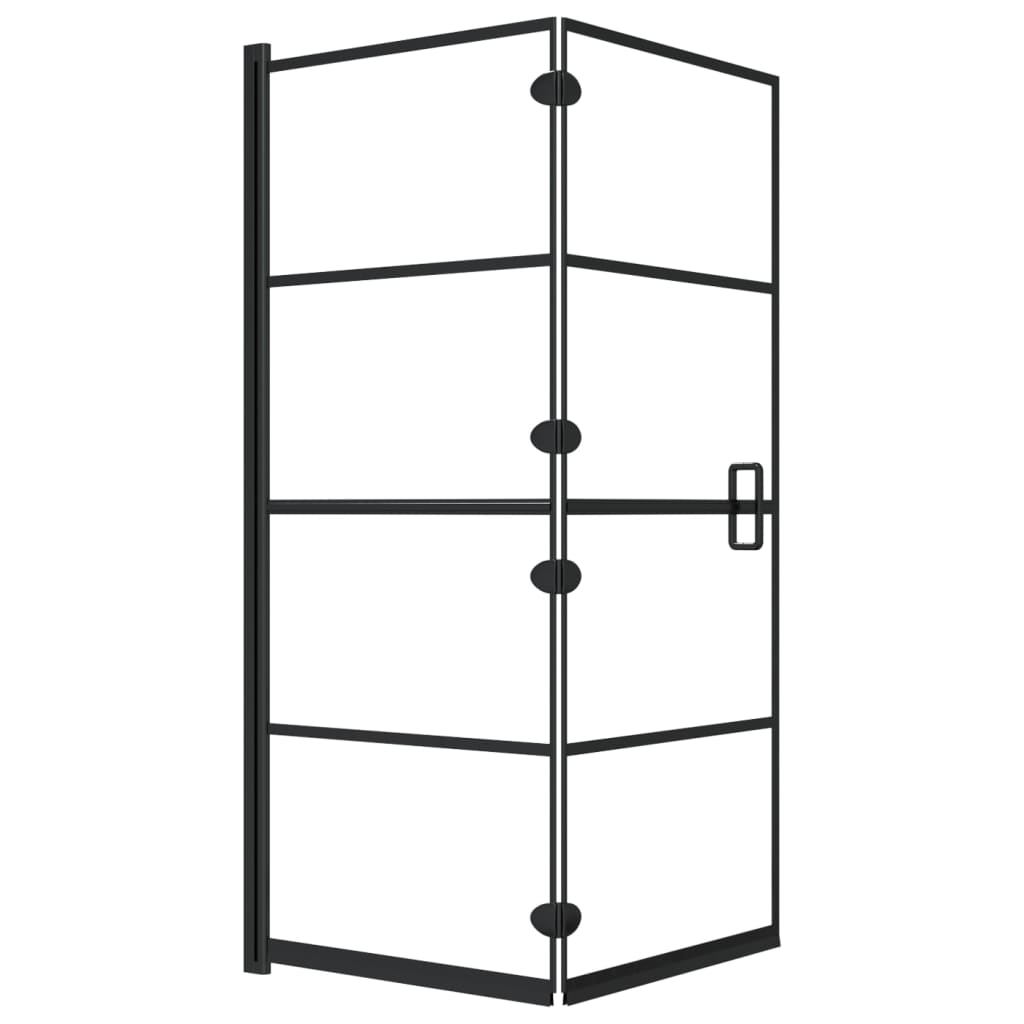 Sklopiva pregrada za tuš ESG 120 x 140 cm crna