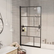 Pregrada za tuš ESG 80 x 140 cm crna