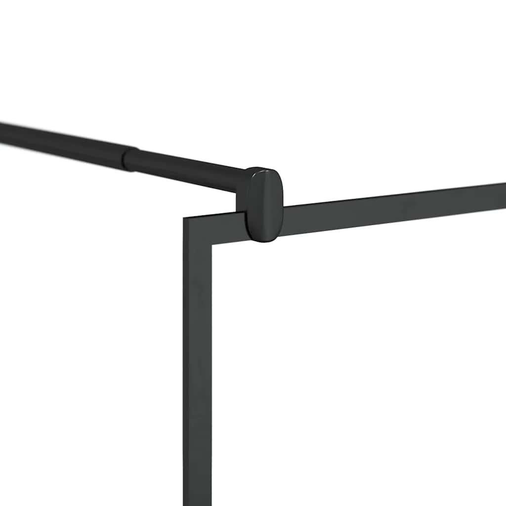 Pregrada za tuširanje s prozirnim staklom ESG 100 x 195 cm crna