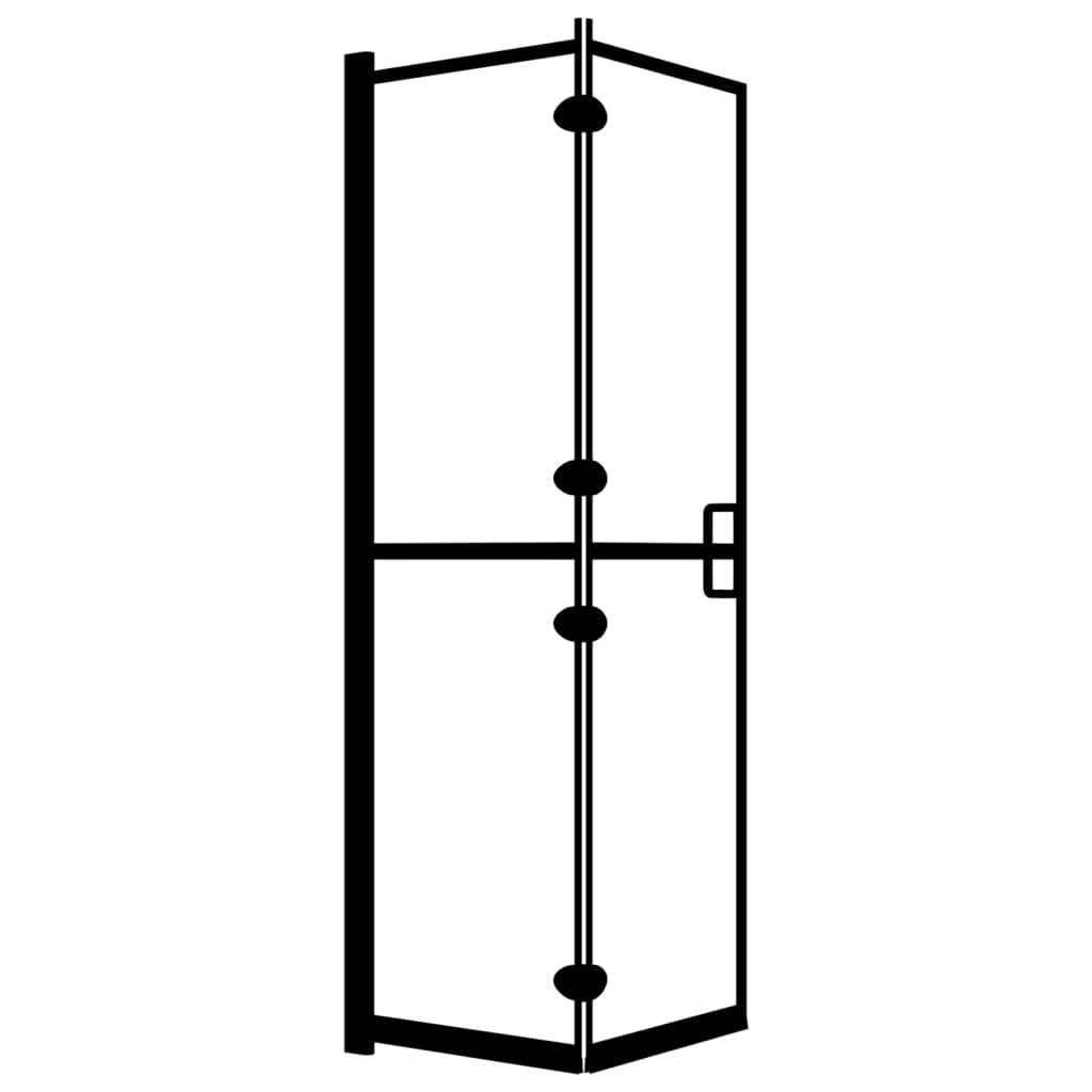 Sklopiva pregrada za tuš ESG 80 x 140 cm crna