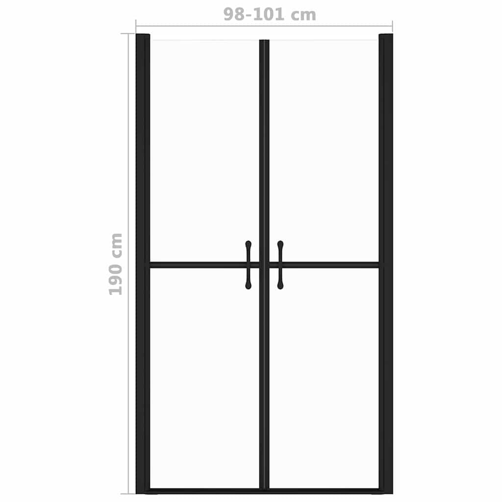 Vrata za tuš-kabinu prozirna ESG (98 - 101) x 190 cm