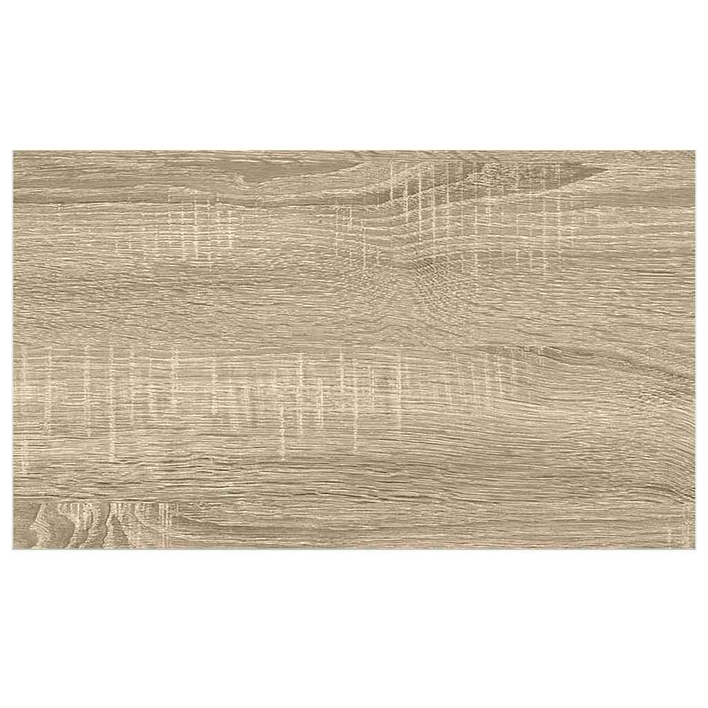 Plutajuća zidna polica boja hrasta i bijela 50x23x3,8 cm MDF