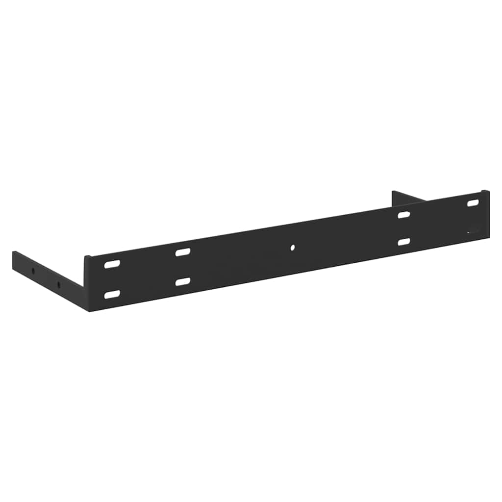 Plutajuće zidne police 2 kom hrast i bijele 50x23x3,8 cm MDF