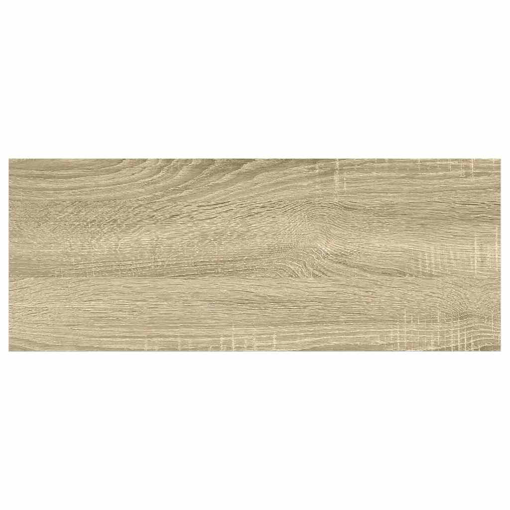 Plutajuće zidne police 2 kom hrast i bijele 60x23,5x3,8 cm MDF