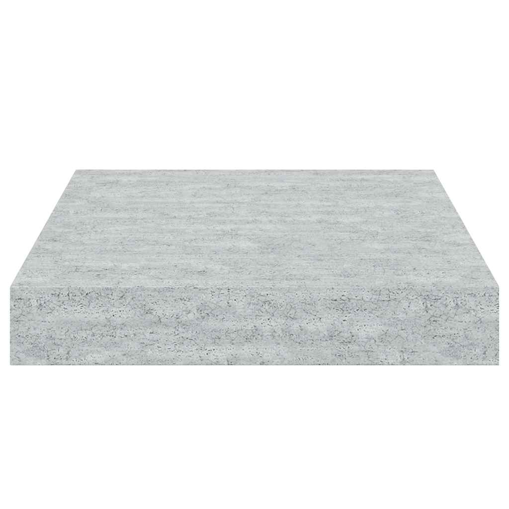 Plutajuća zidna polica siva boja betona 23 x 23,5 x 3,8 cm MDF