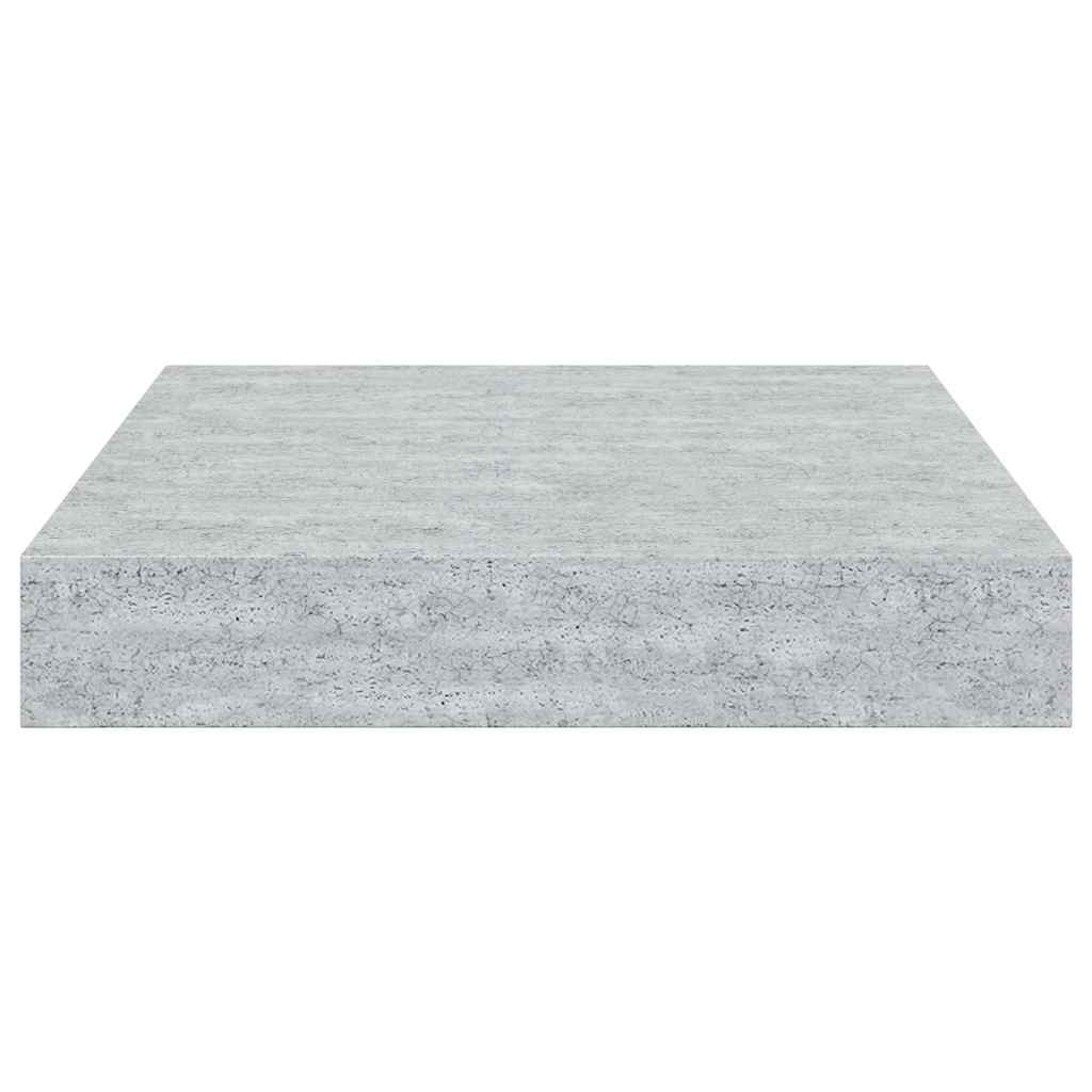 Plutajuće zidne police 4 kom boja betona 23 x 23,5 x 3,8 cm MDF