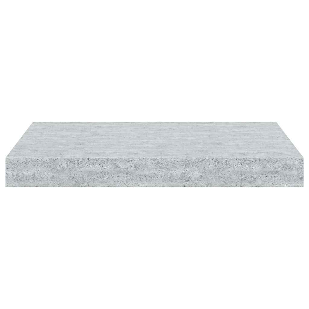 Plutajuće zidne police 2 kom boja betona 40 x 23 x 3,8 cm MDF