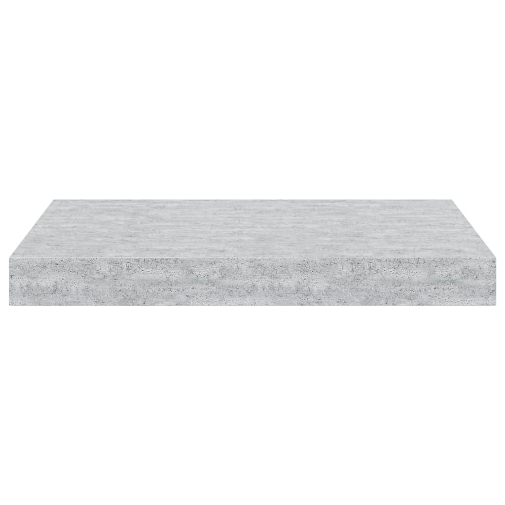 Plutajuće zidne police 4 kom boja betona 40 x 23 x 3,8 cm MDF