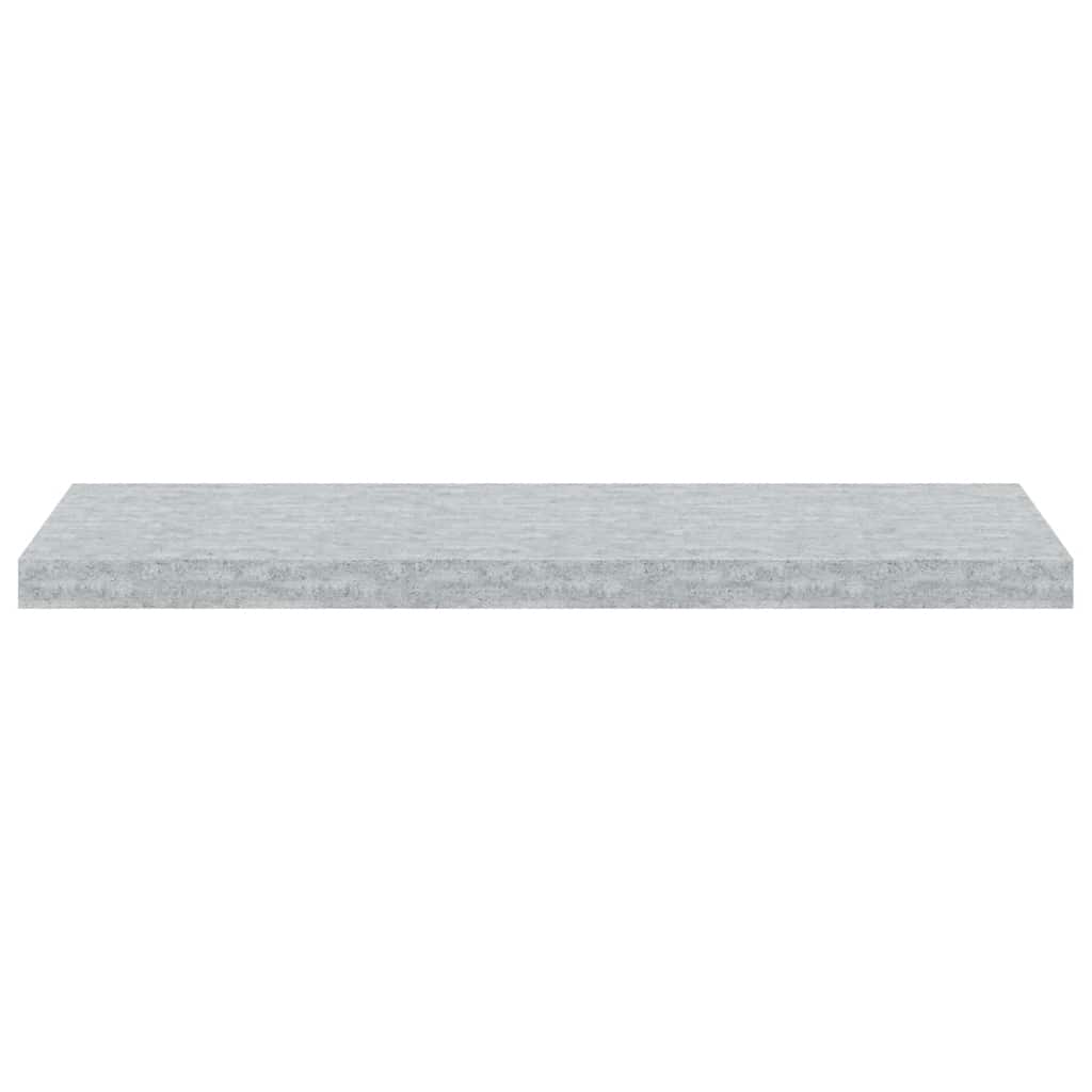 Plutajuća zidna polica siva boja betona 80 x 23,5 x 3,8 cm MDF