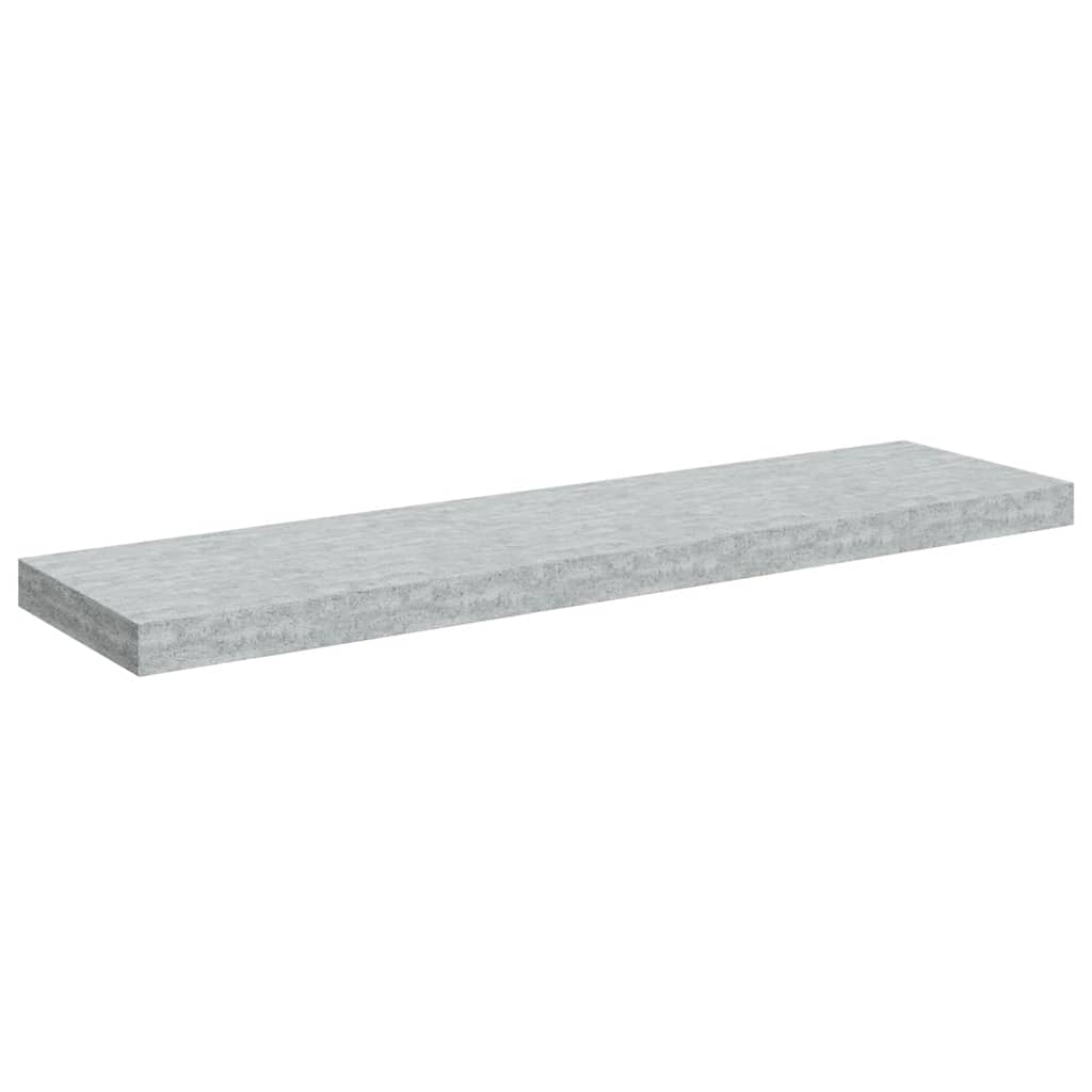 Plutajuće zidne police 4 kom boja betona 90x23,5x3,8 cm MDF