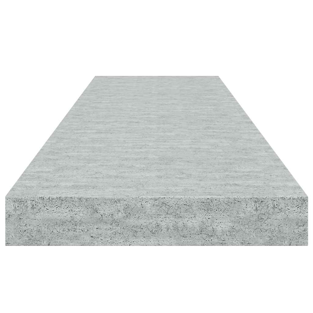 Plutajuće zidne police 4 kom boja betona 90x23,5x3,8 cm MDF