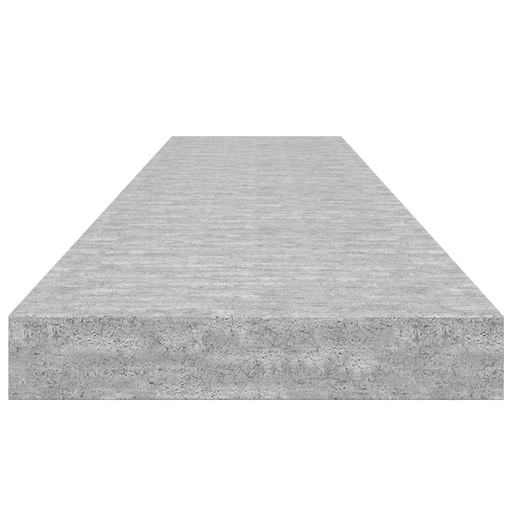 Plutajuća zidna polica siva boja betona 120 x 23,5 x 3,8 cm MDF