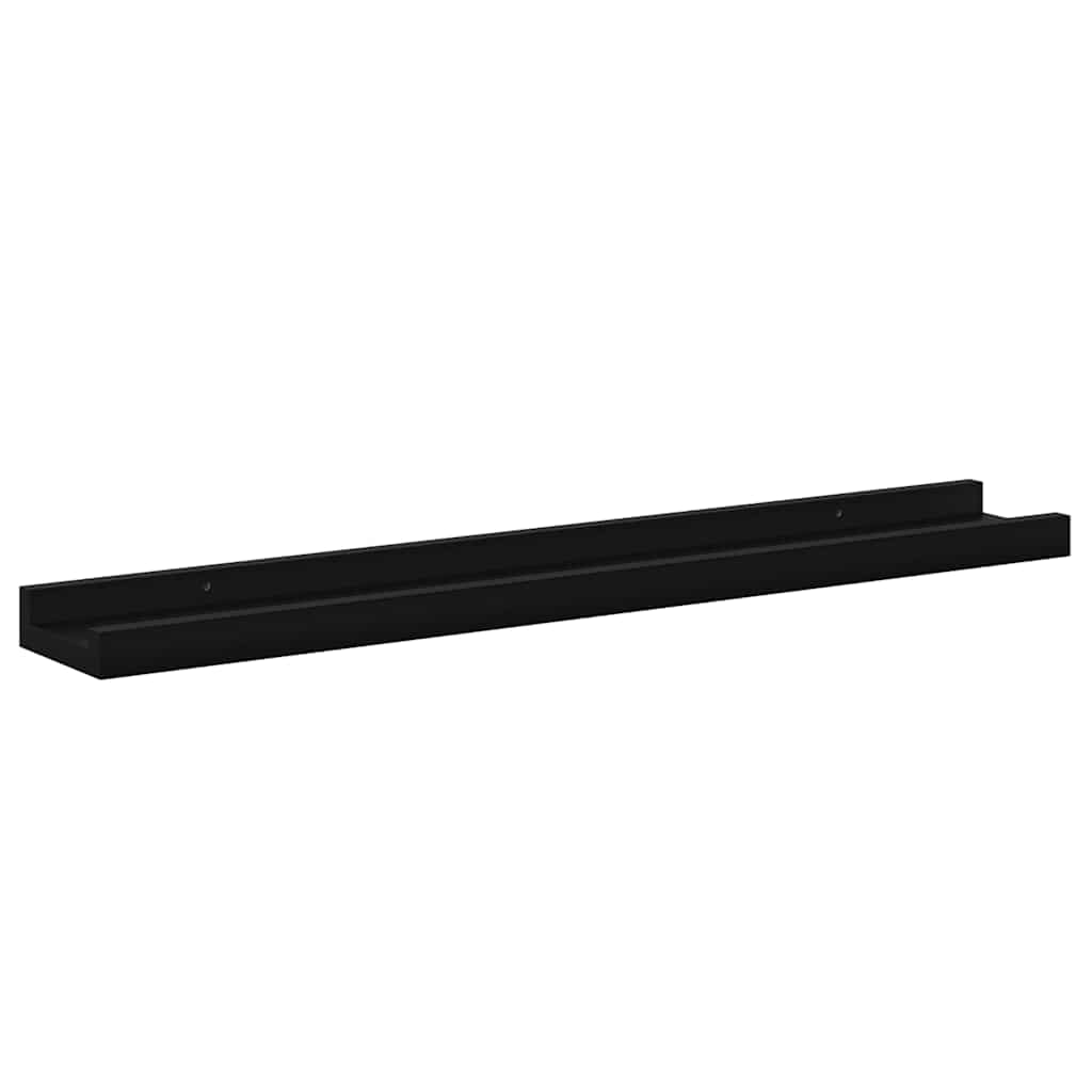 Zidne police 4 kom crne 60 x 9 x 3 cm