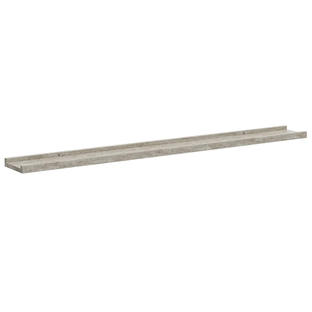 Zidne police 2 kom siva boja betona 100 x 9 x 3 cm