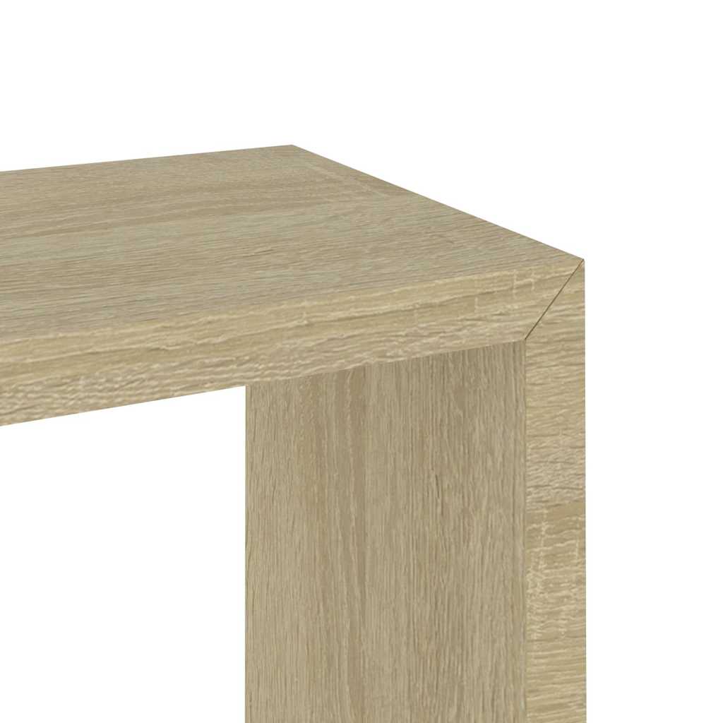 Kockaste zidne police 3 kom boja hrasta