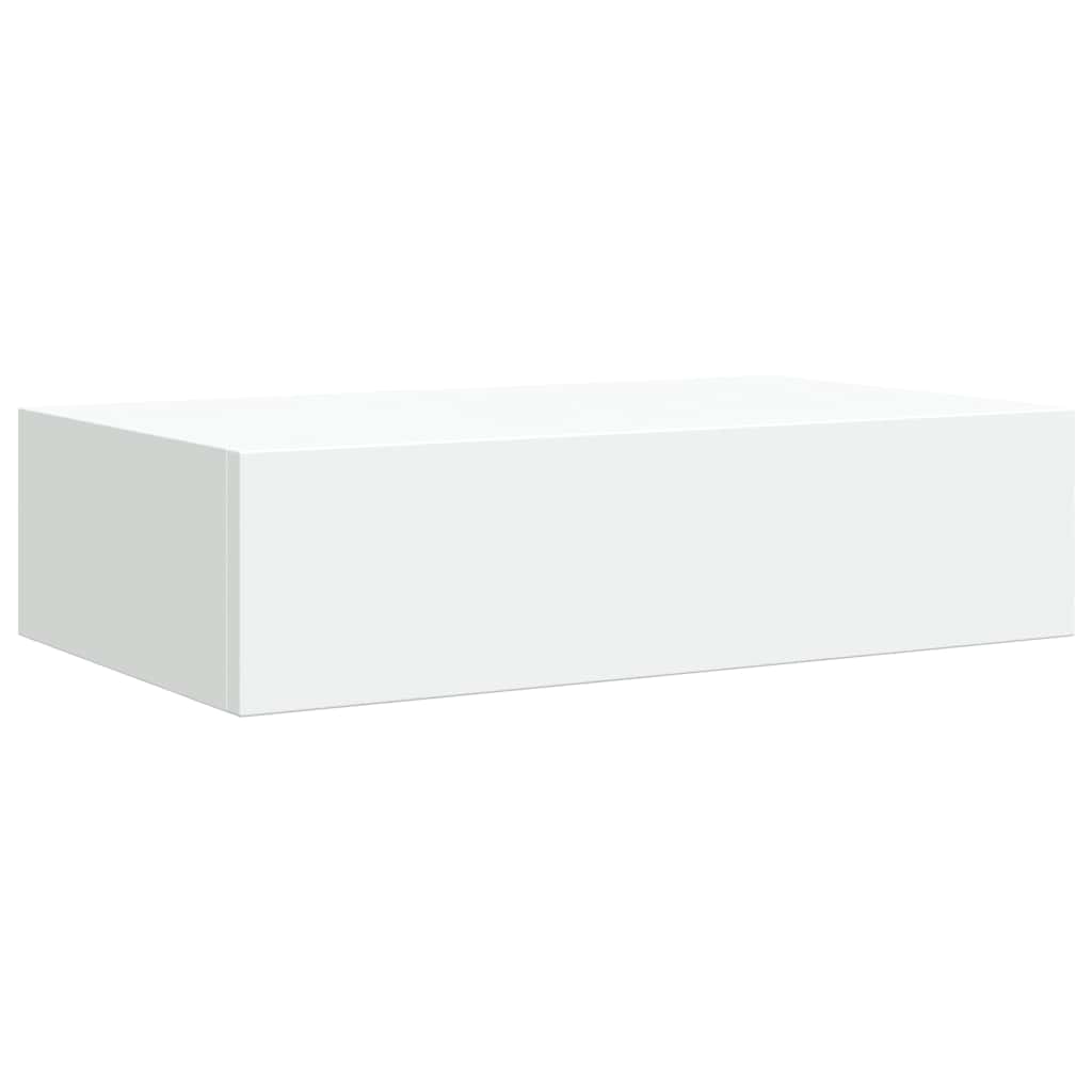 Zidna polica s ladicom bijela 40 x 23,5 x 10 cm MDF