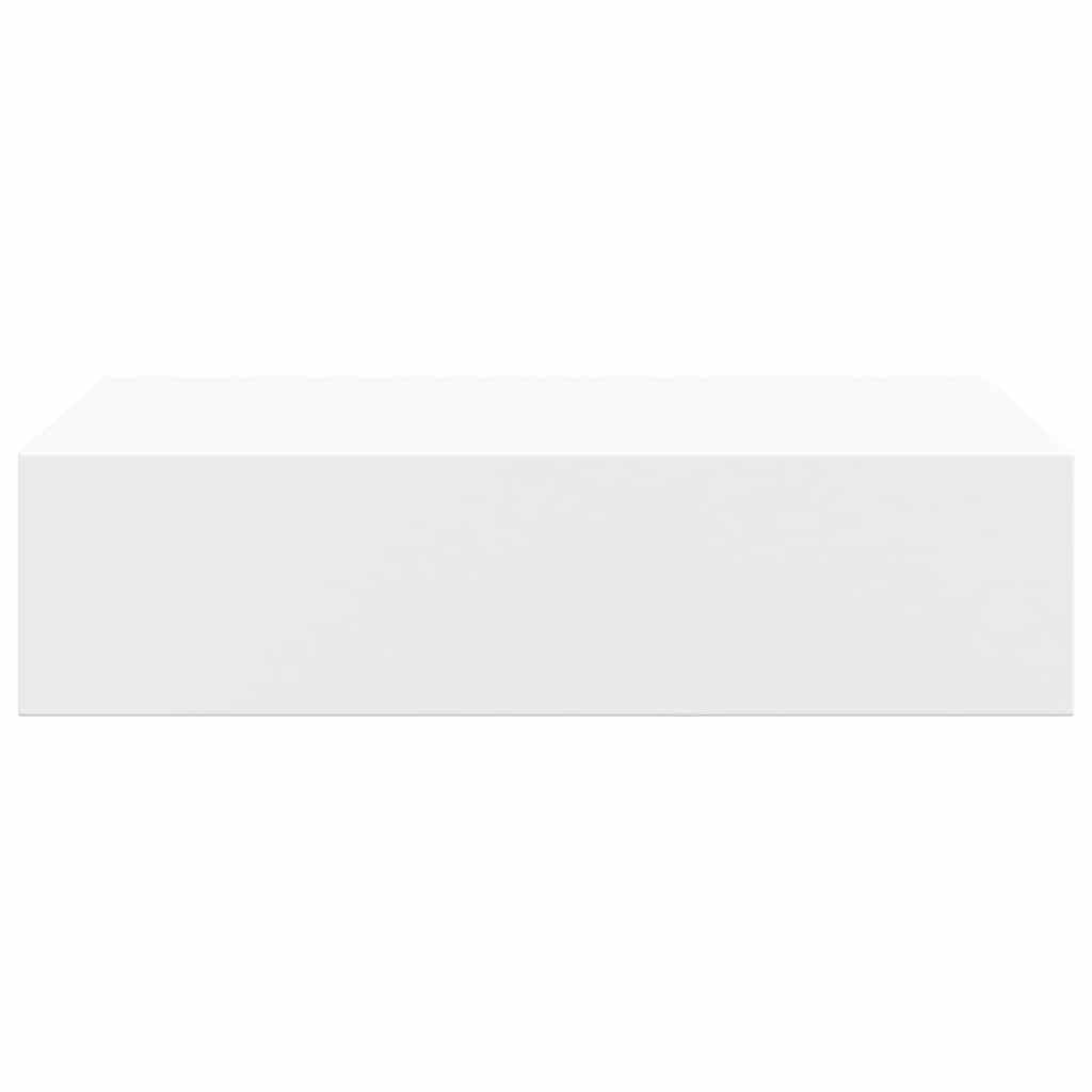Zidna polica s ladicom bijela 40 x 23,5 x 10 cm MDF