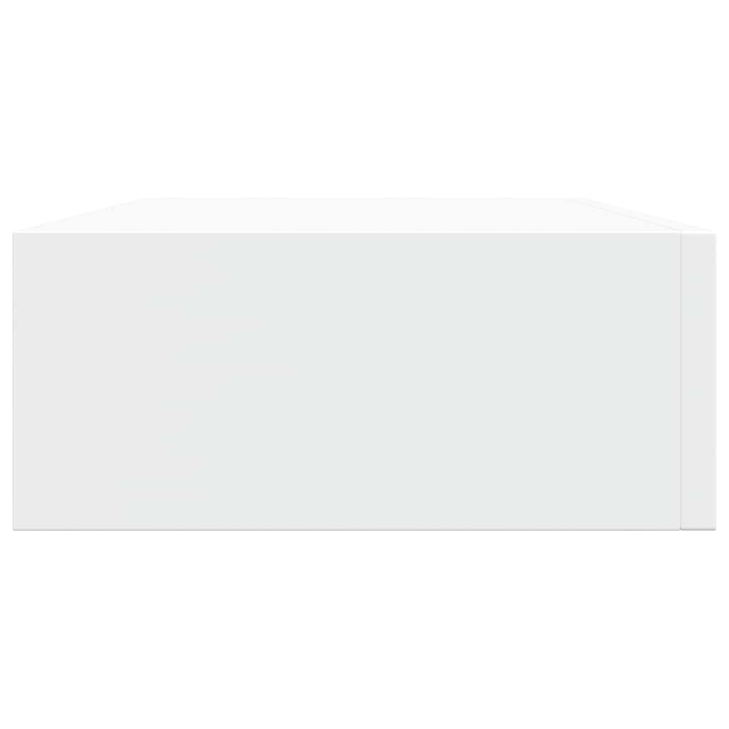 Zidna polica s ladicom bijela 40 x 23,5 x 10 cm MDF