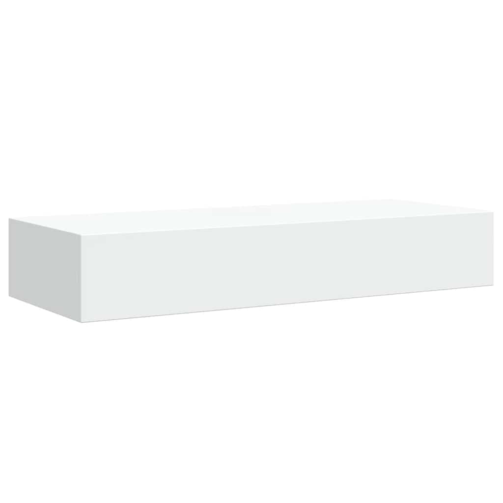 Zidna polica s ladicom bijela 60 x 23,5 x 10 cm MDF