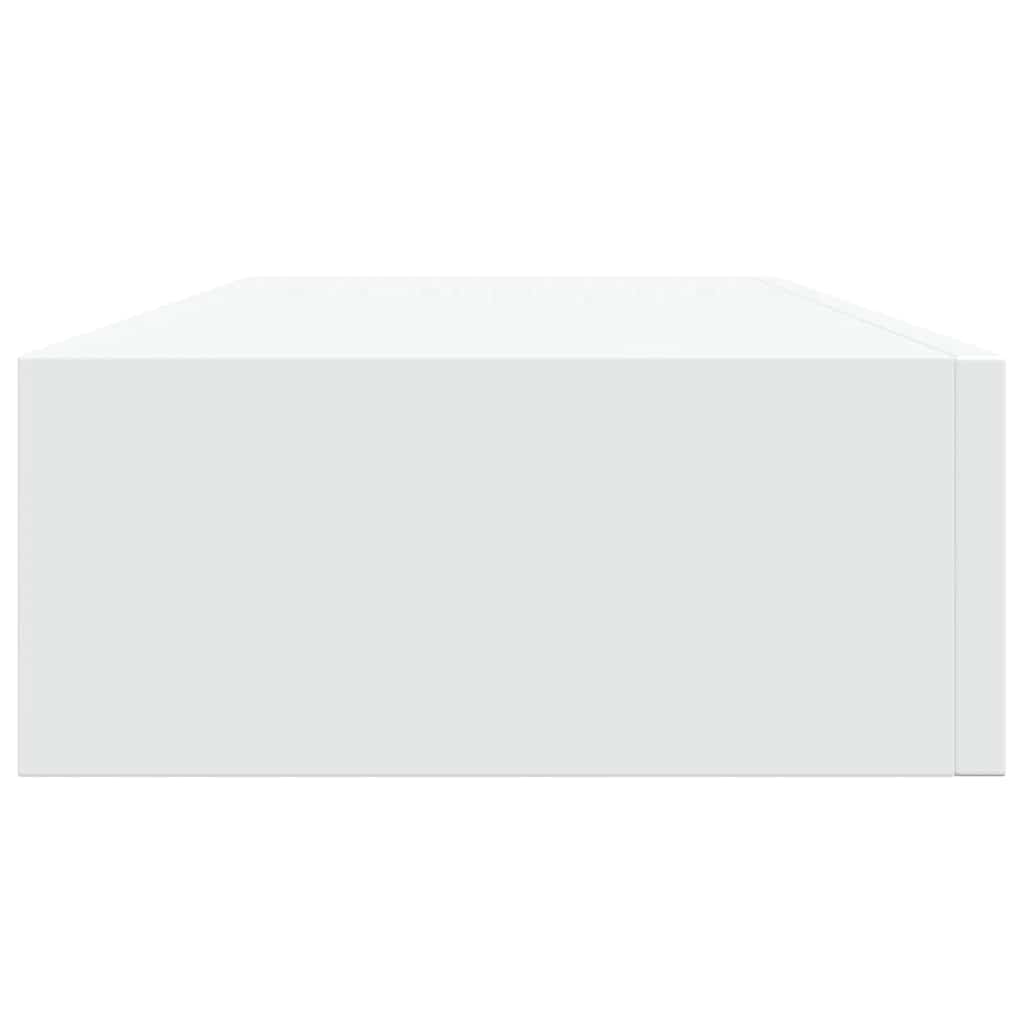 Zidne police s ladicom 2 kom bijele 60 x 23,5 x 10 cm MDF