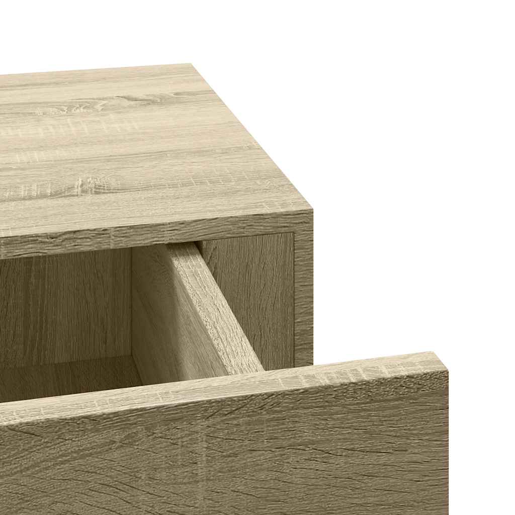 Zidna polica s ladicom boja hrasta 60 x 23,5 x 10 cm MDF