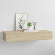 Zidna polica s ladicom boja hrasta 60 x 23,5 x 10 cm MDF