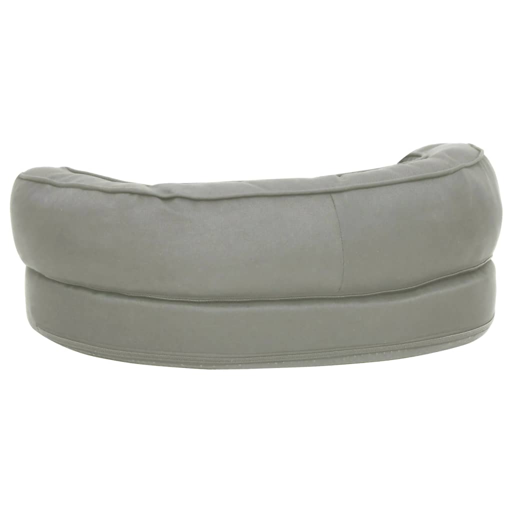 Ergonomski madrac za pse 60 x 42 cm sivi izgled platna