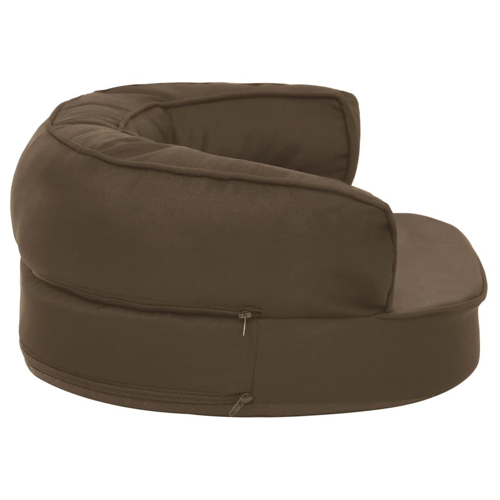 Ergonomski madrac za pse 60 x 42 cm izgled platna smeđi
