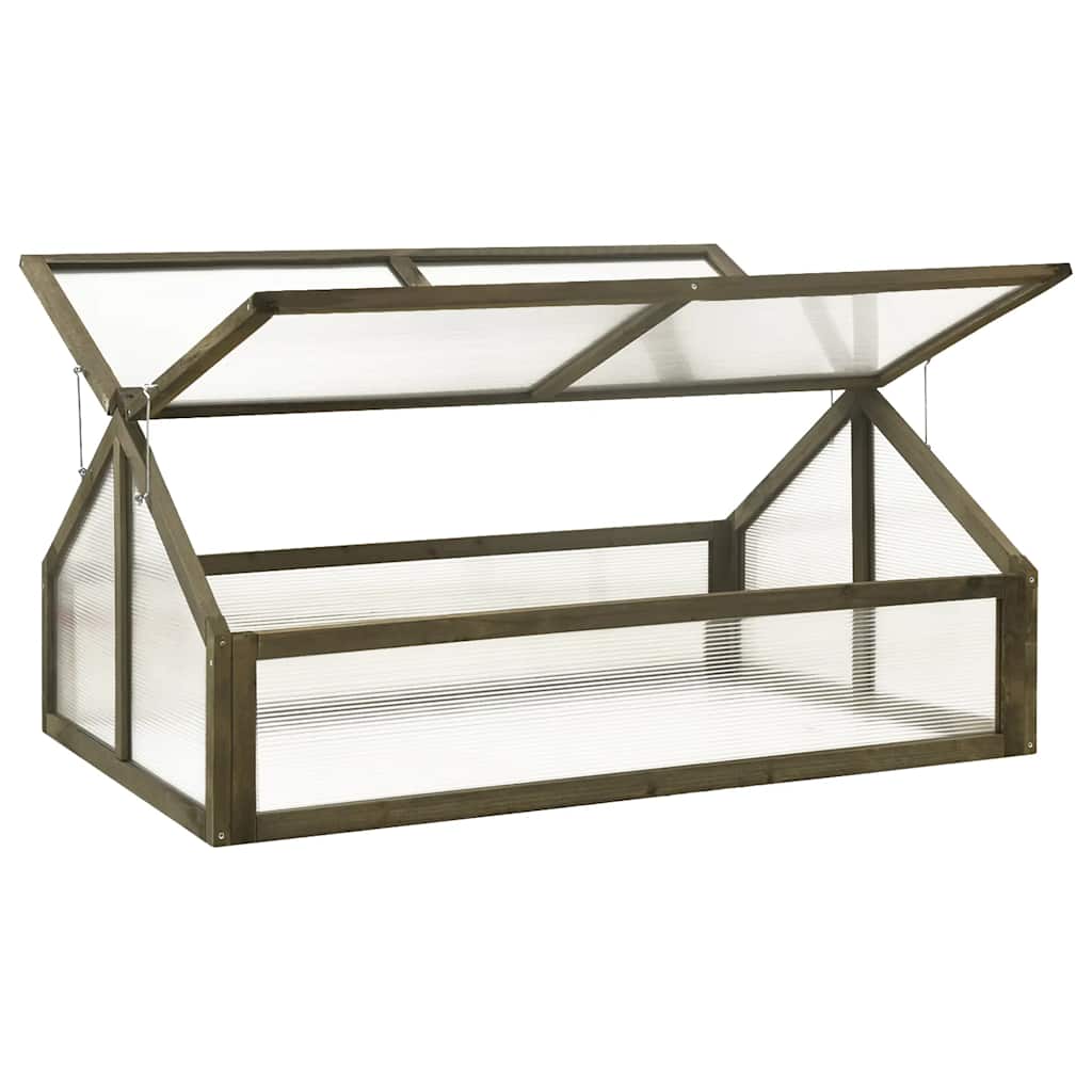 Staklenik sivi 114 x 80 x 50 cm od jelovine