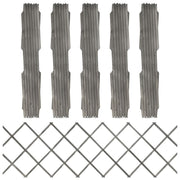 Rešetkaste ograde 5 kom sive od masivne jelovine 180 x 60 cm