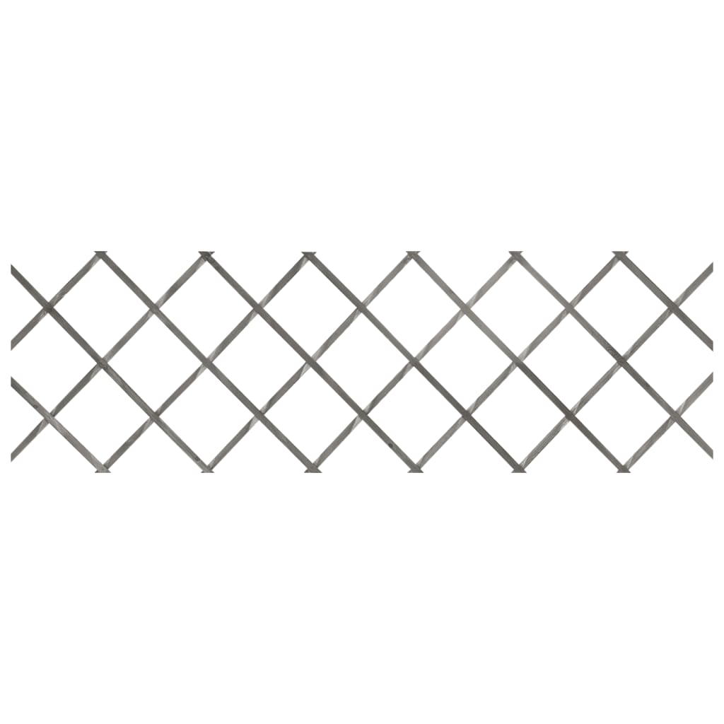 Rešetkaste ograde 5 kom sive od masivne jelovine 180 x 60 cm