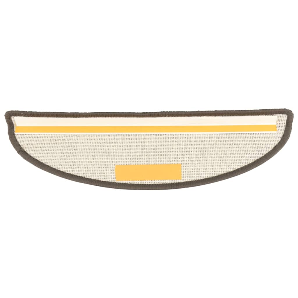 Prostirke za stepenice 15 kom 56x17x3 cm sive poluokrugle
